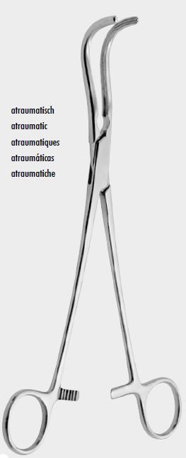 Затискач ГІЙОНА (GUYON) для ниркової ніжки, 23 см (cm), атравматичний